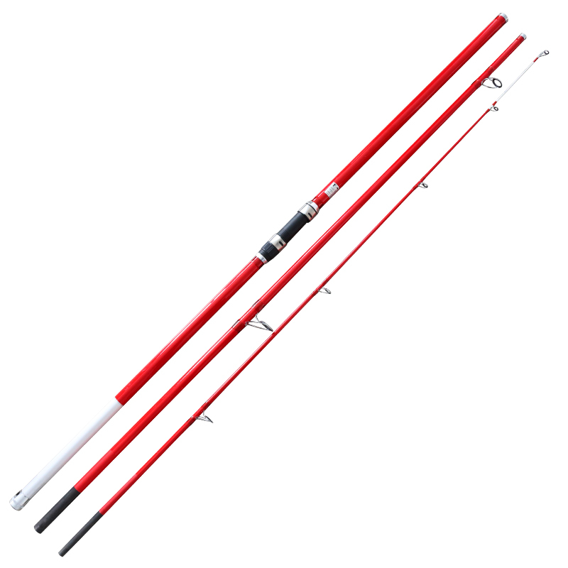 Durable 3-Section Surf Fishing Rod, Carbon Fiber, Custom Color Options