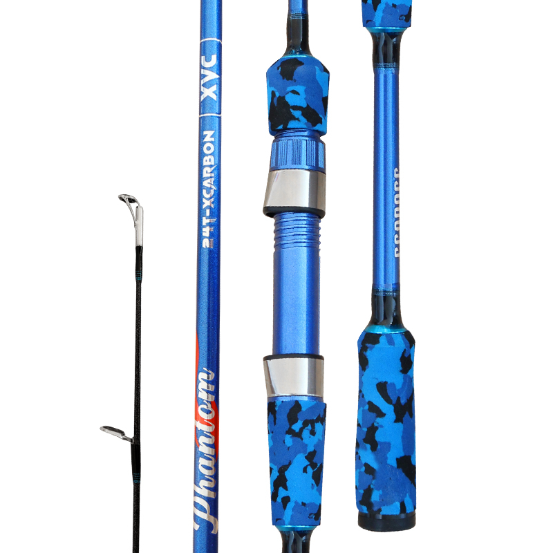 Custom 1-Section Complete Carbon Freshwater Spinning Fishing Rod