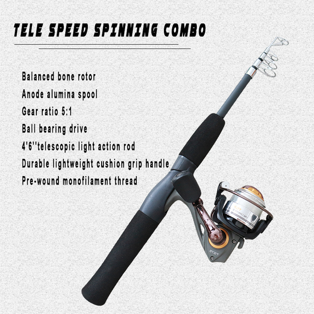 Customized kid gift fishing rod and reel combo