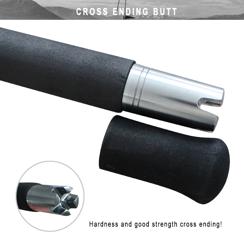 Heavy-Duty 4-Section Travel Boat Fishing Rod, Portable and Customizable