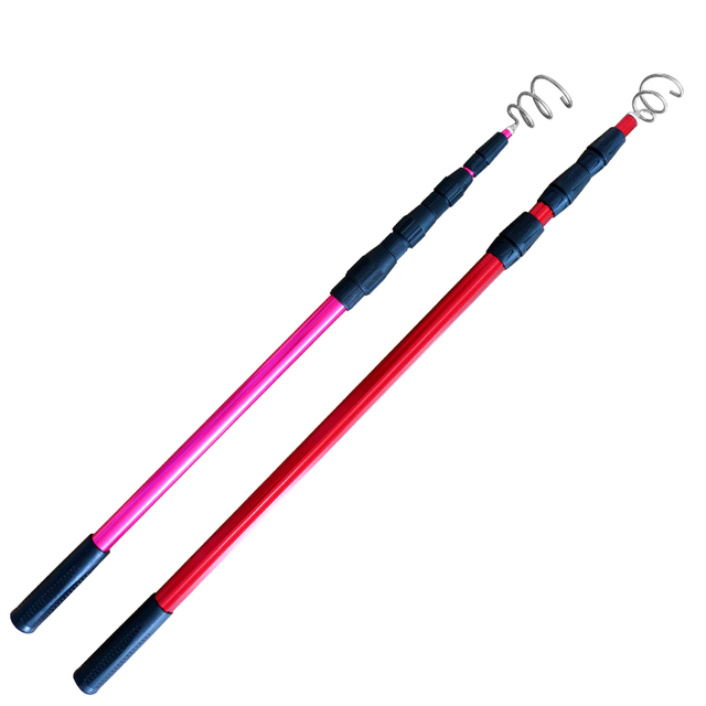 Телескопска склопива алуминијумска легура 2,84 м/3,1 м 4-делни хватач мамаца за слатководни риболов за штуку и смуђ