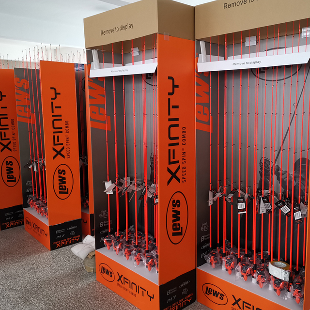 Best Customized fishing rod and reel combo in display