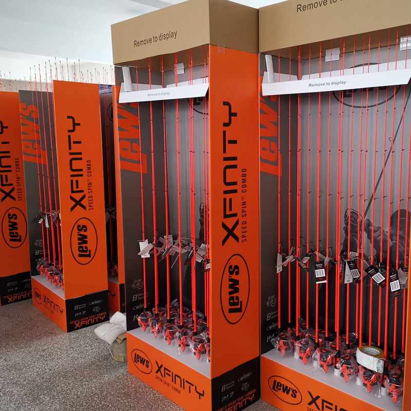 Best Customized fishing rod and reel combo in display
