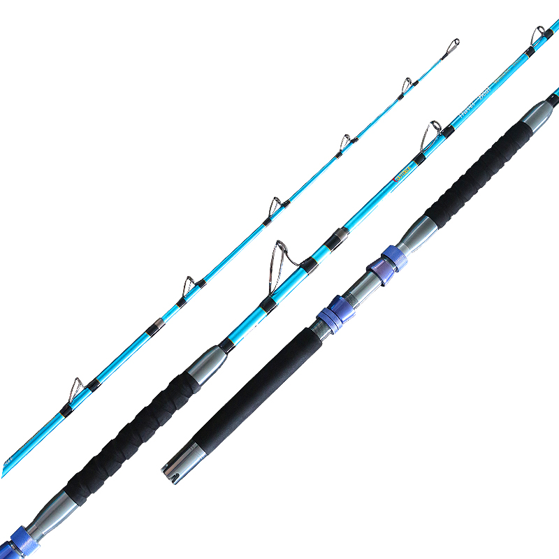 Heavy-Duty 4-Section Travel Boat Fishing Rod, Portable and Customizable