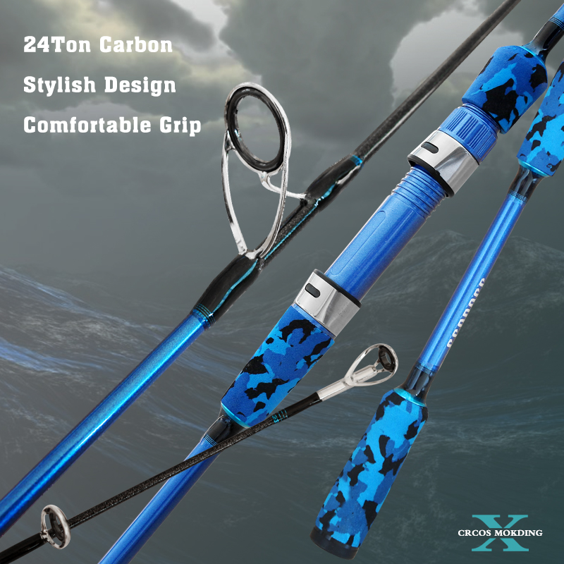 Custom 1-Section Complete Carbon Freshwater Spinning Fishing Rod