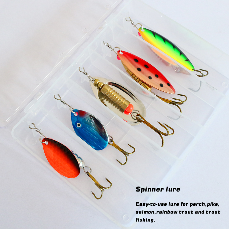 Customized trout fishing kit with spinners