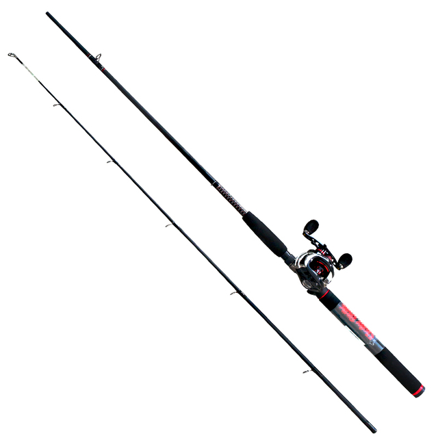 Customized epoxy glass bass fishing rod with reel combo