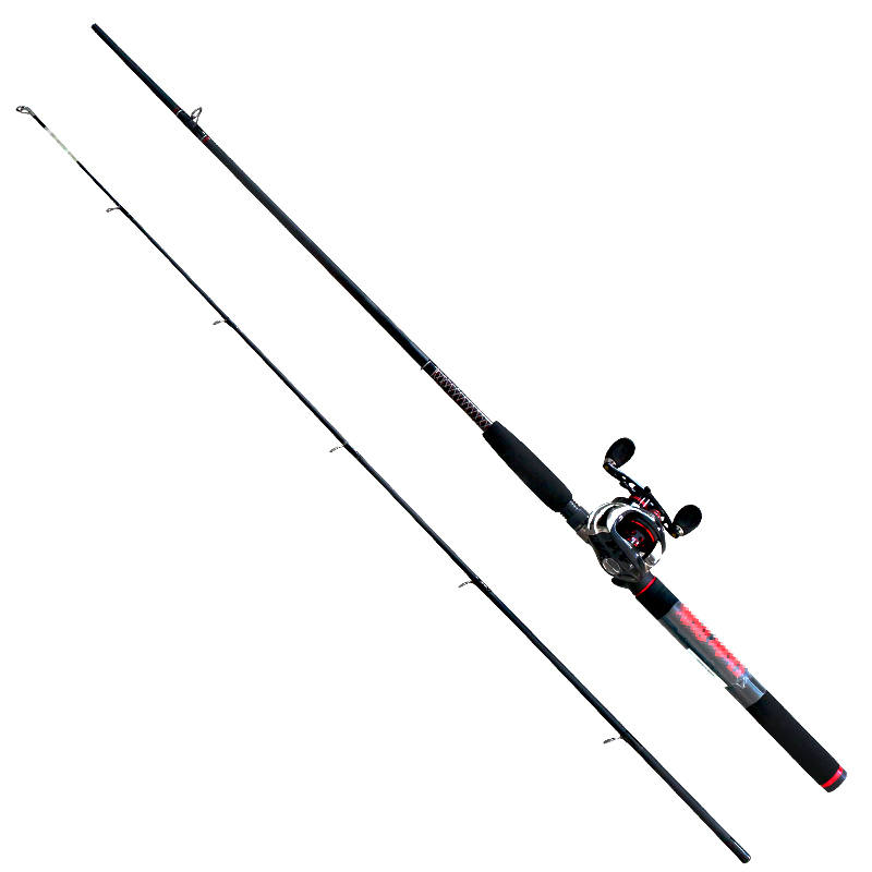 Customized epoxy glass bass fishing rod with reel combo