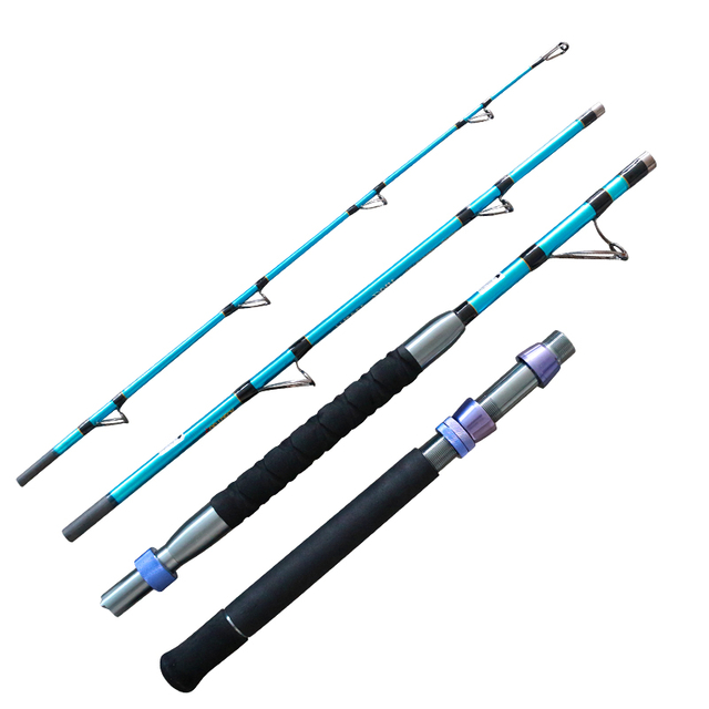 Heavy-Duty 4-Section Travel Boat Fishing Rod, Portable and Customizable