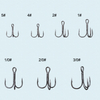 Carbon steel 3X 4X 5X treble hook for freshwater fishing