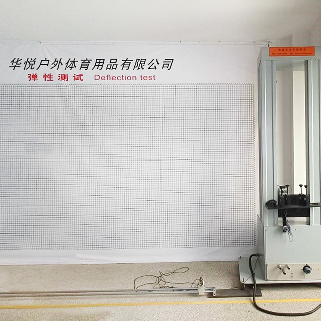 Deflection test setup for carbon fiber fishing rods, showcasing the testing process for fishing rod combo performance and durability.