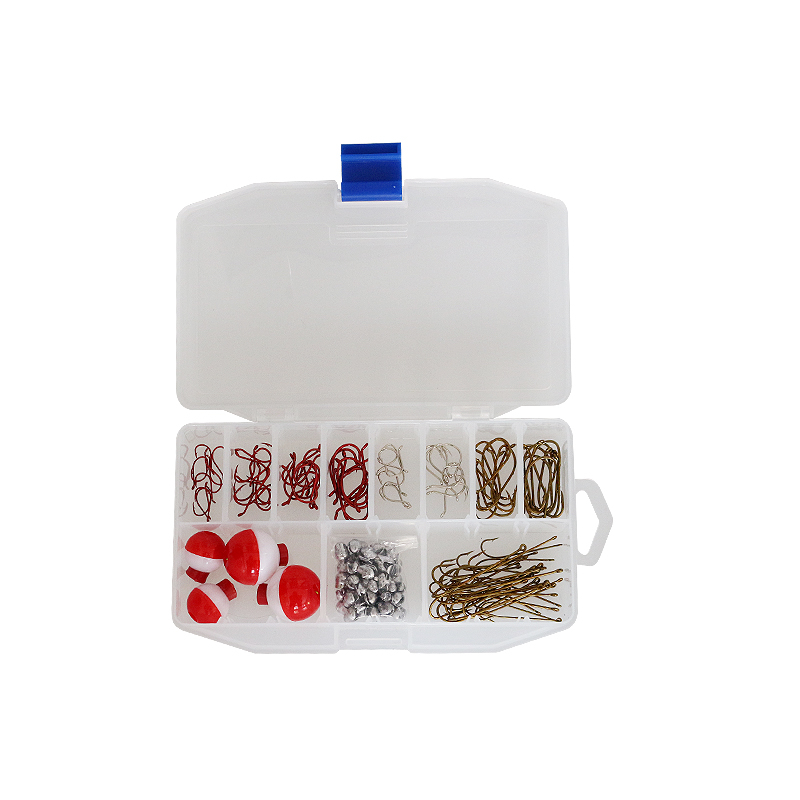 Customized terminal tackle box-hook, float, sinkers