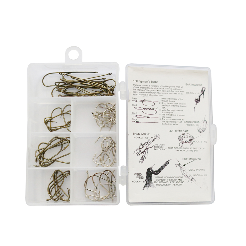 Corrosion-resistant sharp single fishing hook in one set