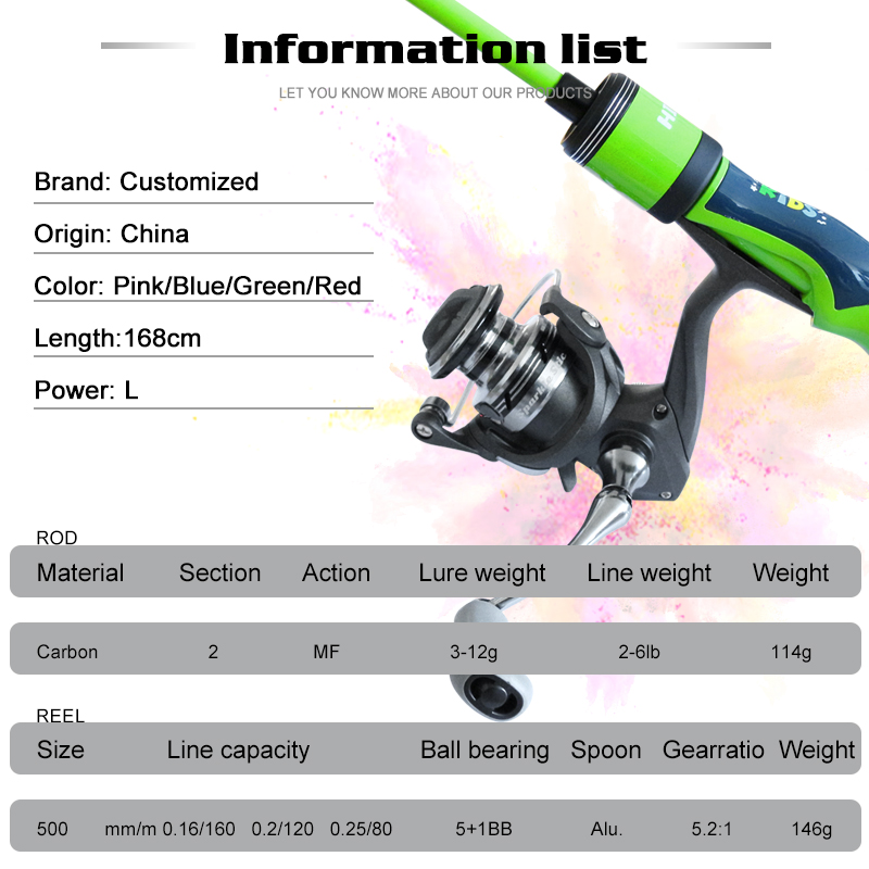 Fishing rod and reel set for Young people