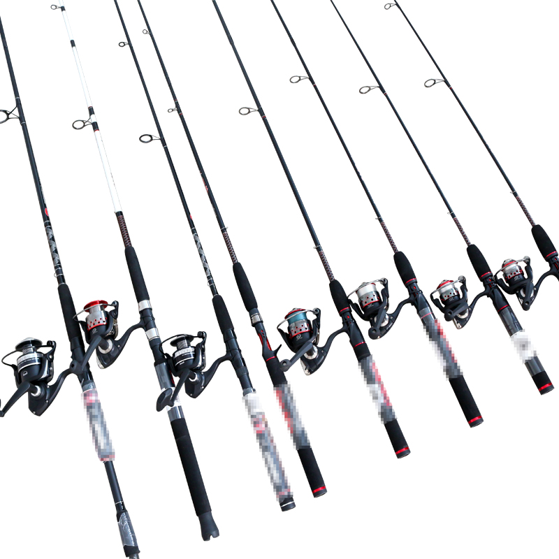 Customized epoxy glass bass fishing rod with reel combo