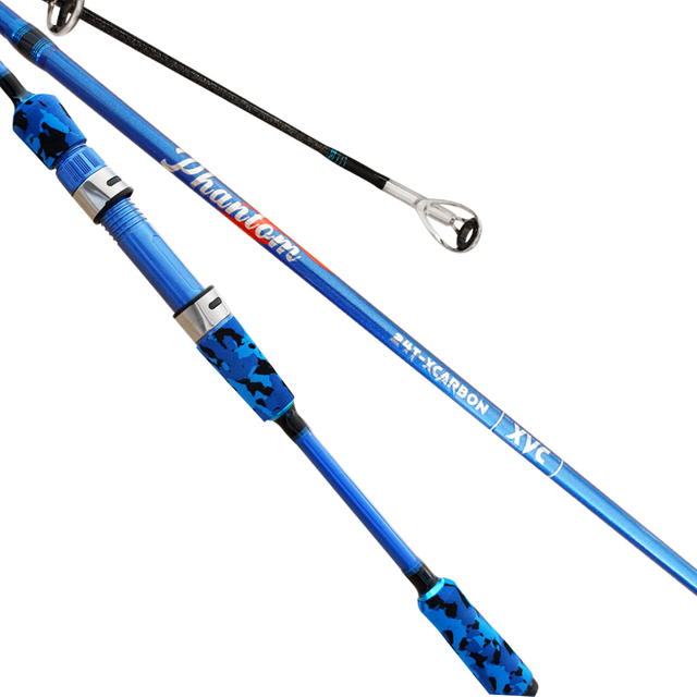 Custom 1-Section Complete Carbon Freshwater Spinning Fishing Rod