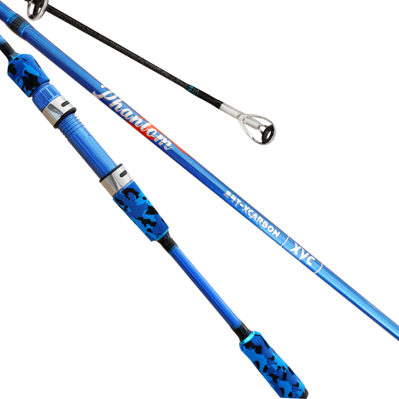 Custom 1-Section Complete Carbon Freshwater Spinning Fishing Rod