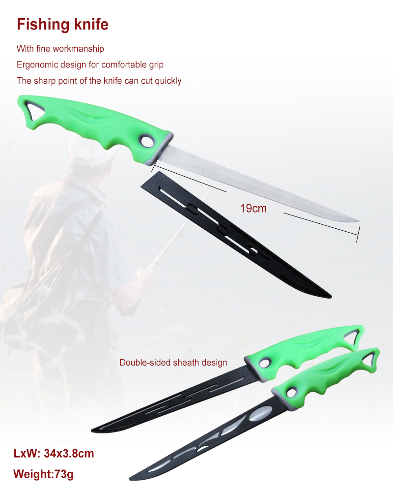 Fish Scaler/ Knife/Sharpener Multi-functional Fishing Accessories Sets 