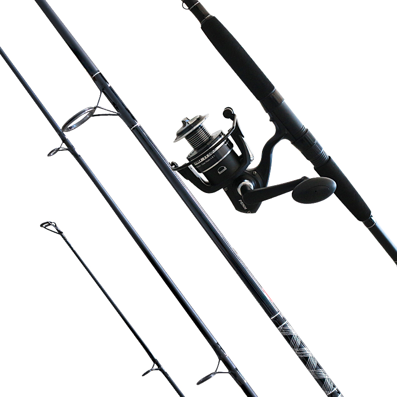 Customized composite carbon/epoxy 9'/2.7m 2pcs catfish rod combo