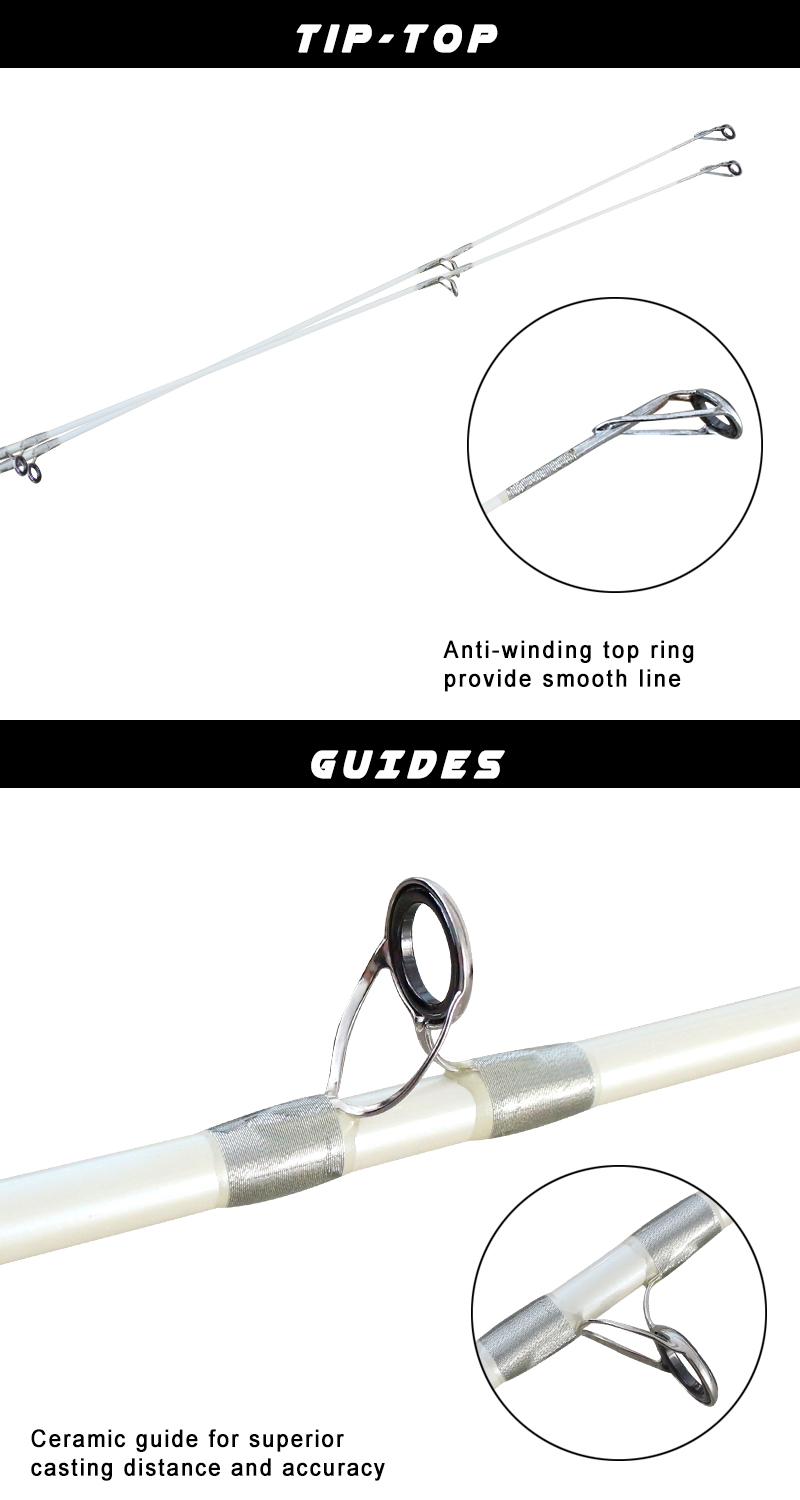 IM7 High-End Carbon Fiber Surf Rod, 3-Section, Superior Flex