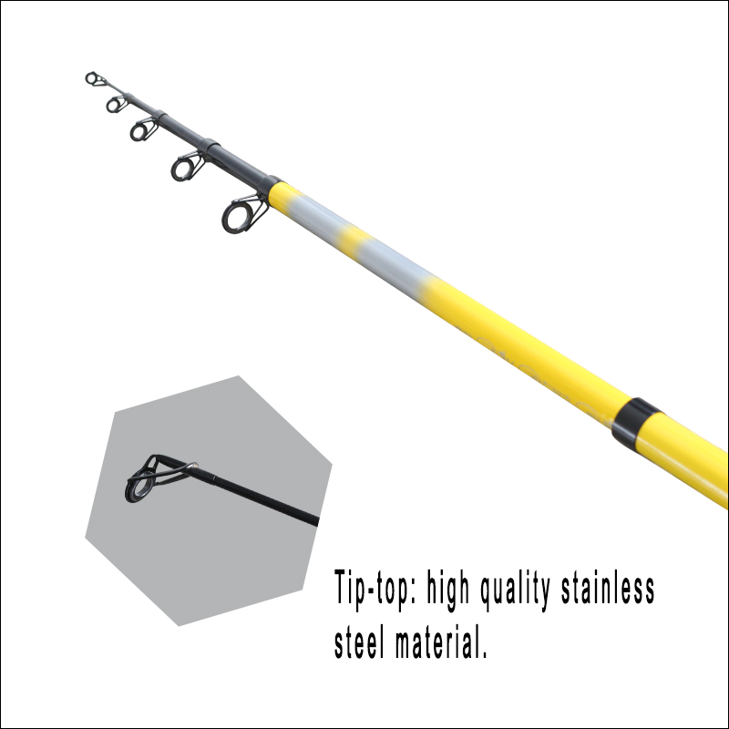 Customized telescopic fiberglass fishing rod