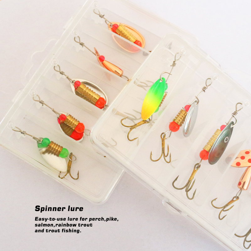 Customized spinners tackle set for trout/perch/pike fishing