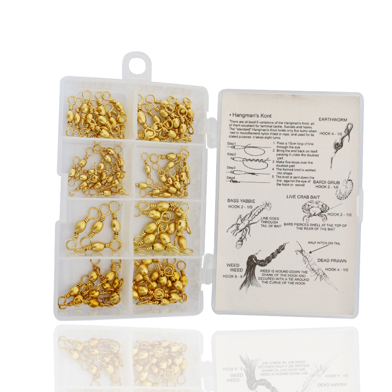 Stainless Steel Fishing Swivel #2/#4/#6/#8 Barrel Swivel Assortment for River and Stream Fishing