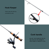 Carbon Ice Fishing Rod Reel Combo For Walleye