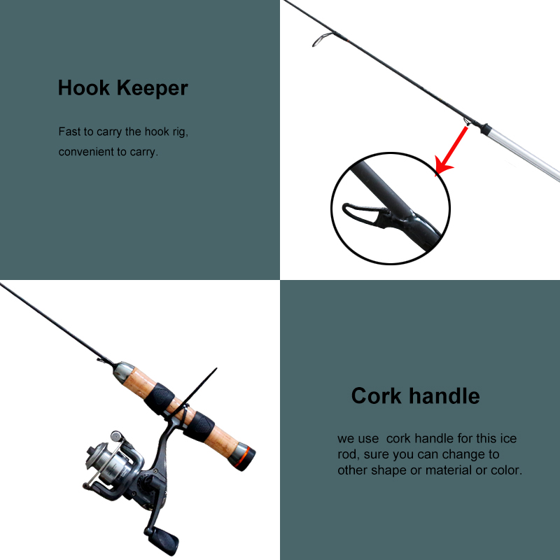 Carbon Ice Fishing Rod Reel Combo For Walleye