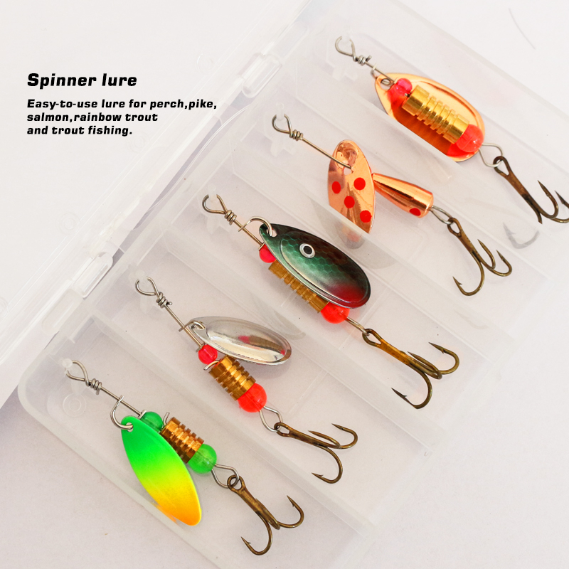 Customized spinners tackle set for trout/perch/pike fishing