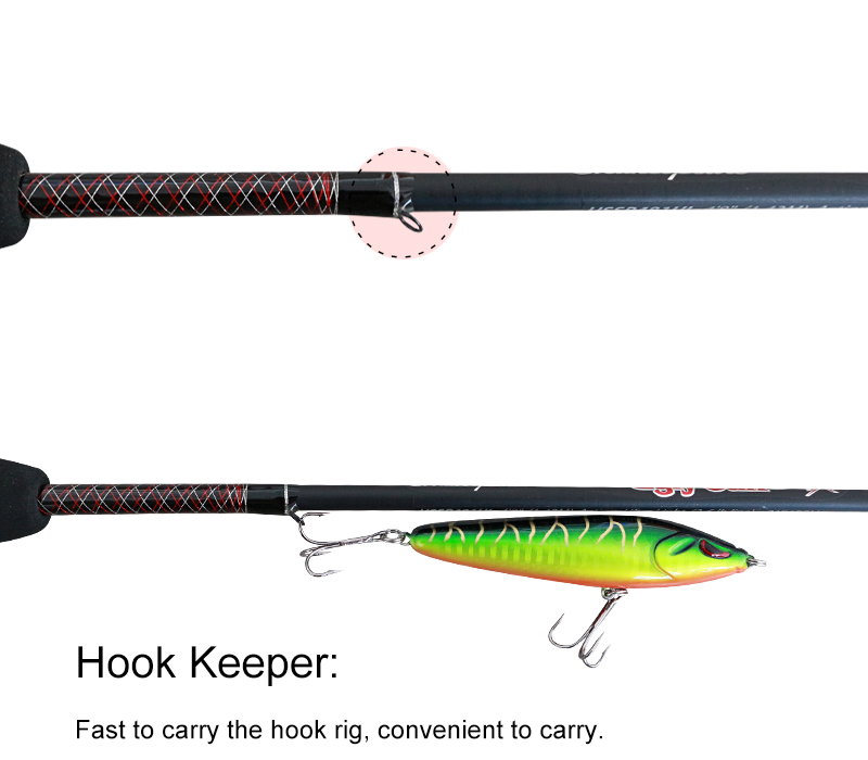 Customized composite carbon/epoxy 4'8'' 2pcs panfish rod combo