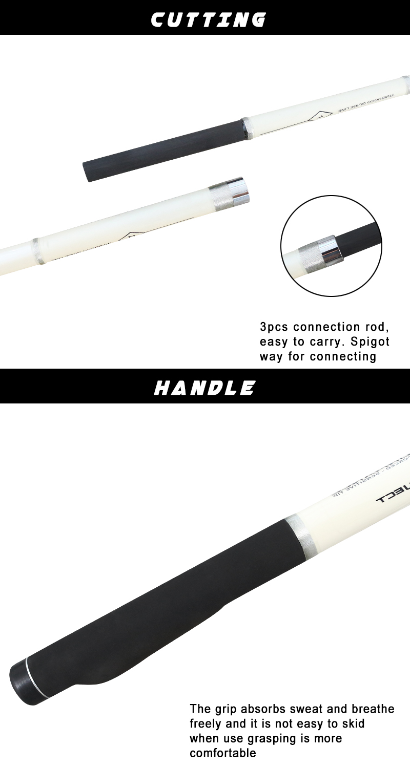 IM7 High-End Carbon Fiber Surf Rod, 3-Section, Superior Flex