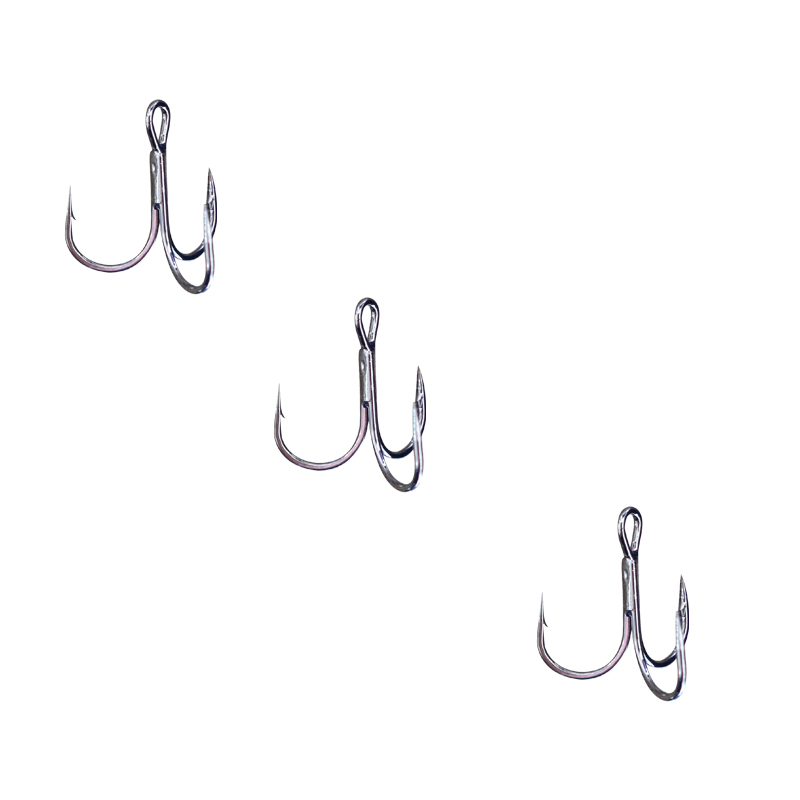 Carbon steel 3X 4X 5X treble hook for freshwater fishing