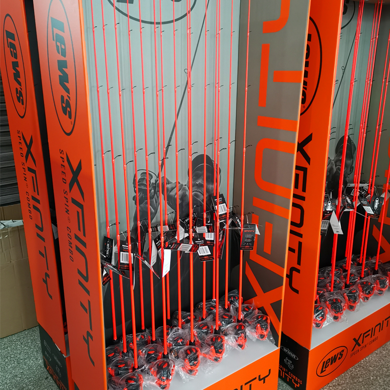 Best Customized fishing rod and reel combo in display