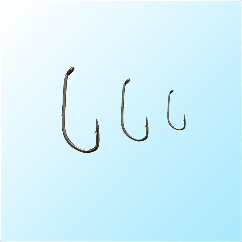 Corrosion-resistant sharp single fishing hook in one set